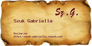 Szuk Gabriella névjegykártya